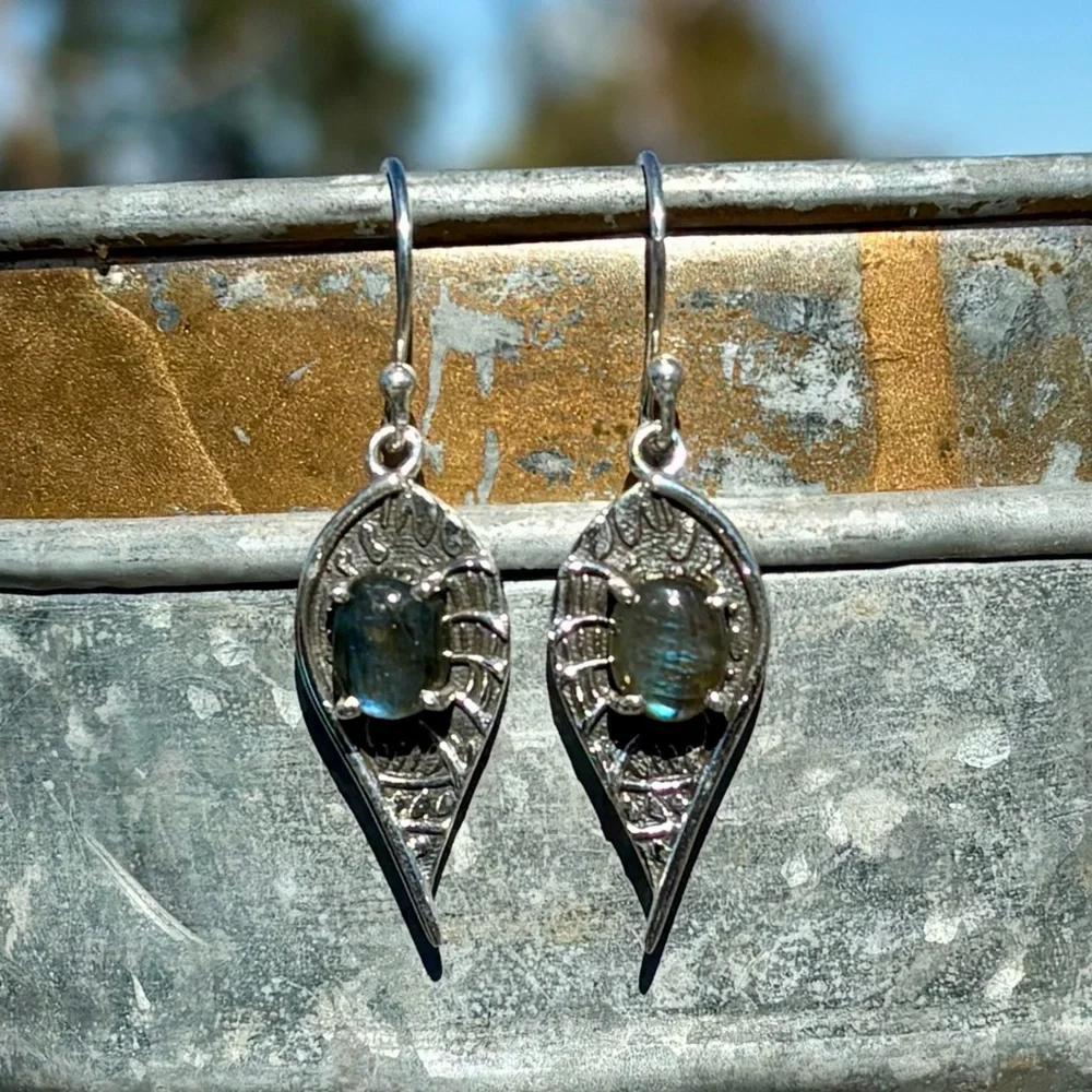 Labradorite Earrings - Picture 13 of 14